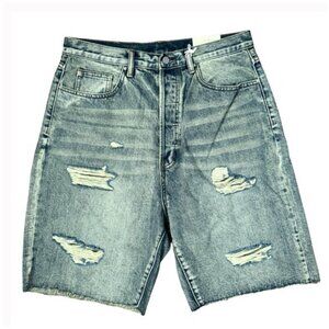 MNML • Distressed Denim Jean Shorts • Men’s 32 • Blue • NWT
